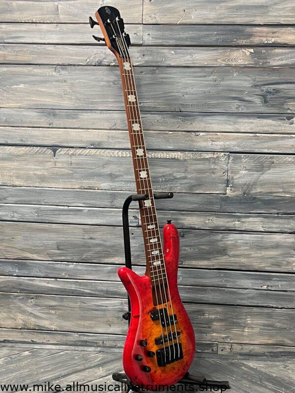 Spector Left handed Euro Bolt 4 EUROBOLT4INRLH 4 String Electric Bass Guitar- Inferno Red