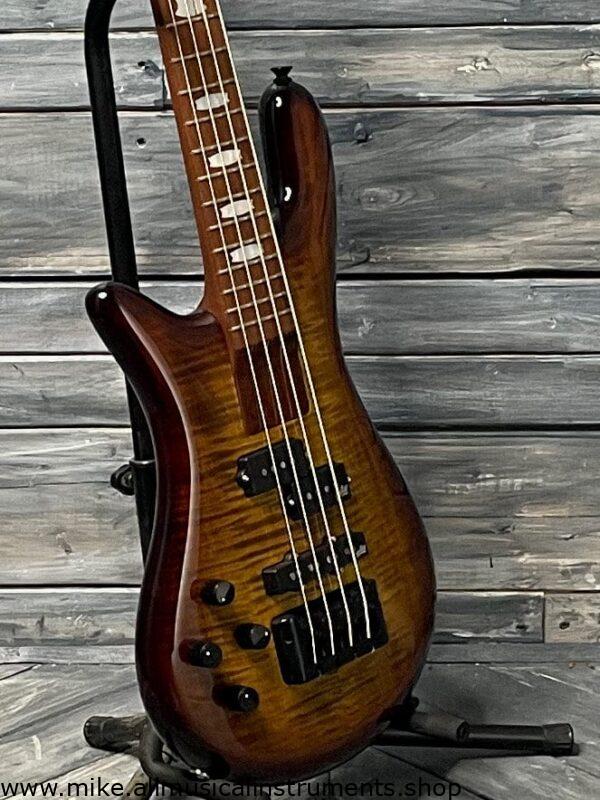 Spector Left handed Euro Bolt 4 EUROBOLT4TSB 4 String Electric Bass Guitar- Tobacco Sunburst