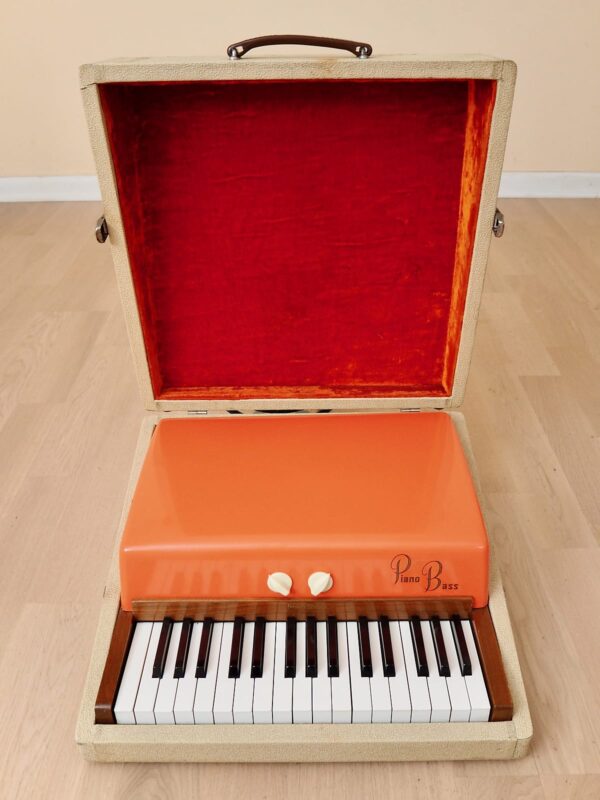 1961 Fender Rhodes Piano Bass Pre-CBS Vintage Electric Piano Fiesta Red Top, Raymac Tines